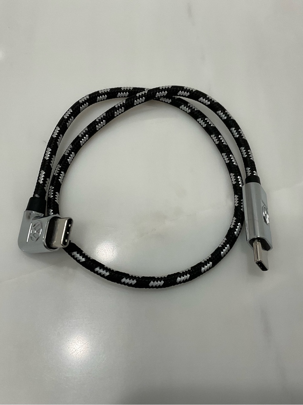 VW USB-C to USB-C Braided Charging Cable - 14” long - BLACK - R61